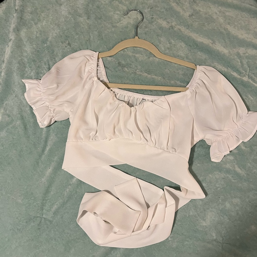 White crop top